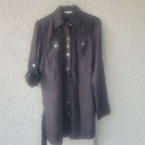 Velvet Heart Silk Button Up Shirt